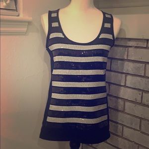 Banana Republic Black White Tank Top